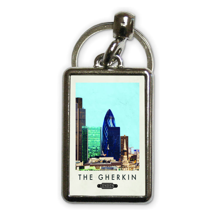 The Gherkin, London Metal Keyring