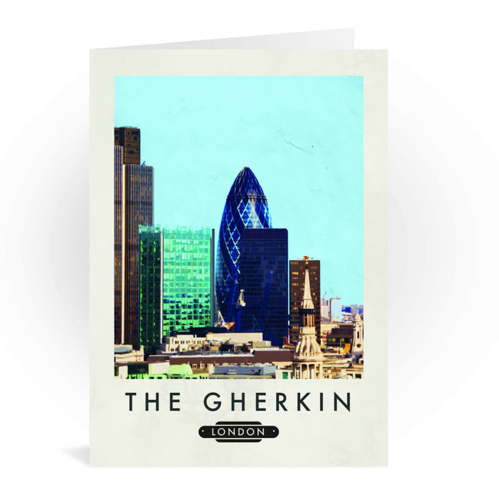 The Gherkin, London Greeting Card 7x5
