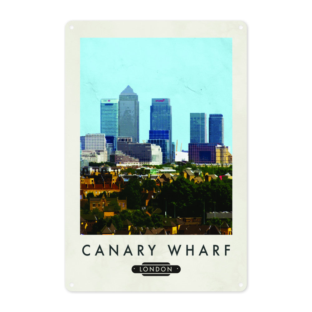 Canary Wharf, London Metal Sign