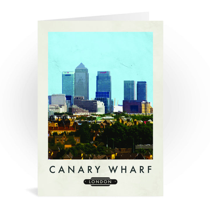 Canary Wharf, London Greeting Card 7x5