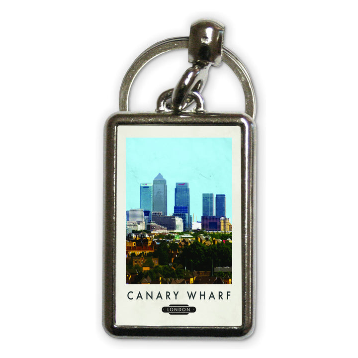 Canary Wharf, London Metal Keyring