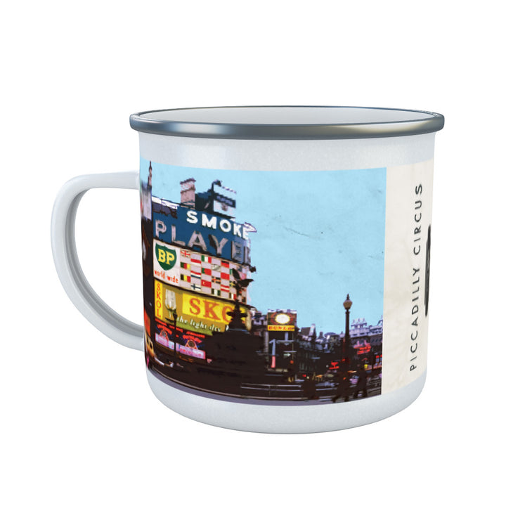 Piccadilly Circus, London Enamel Mug