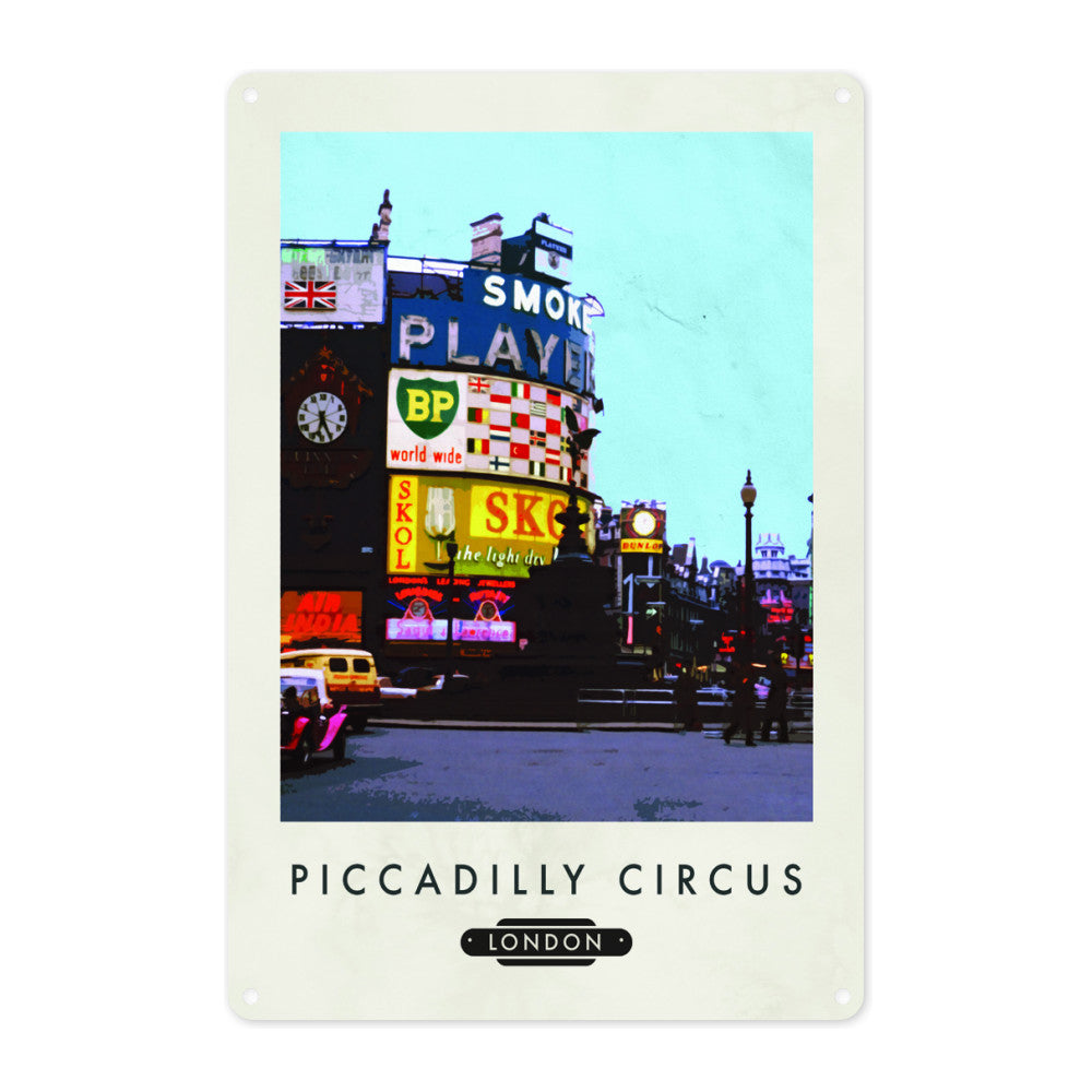 Piccadilly Circus, London Metal Sign