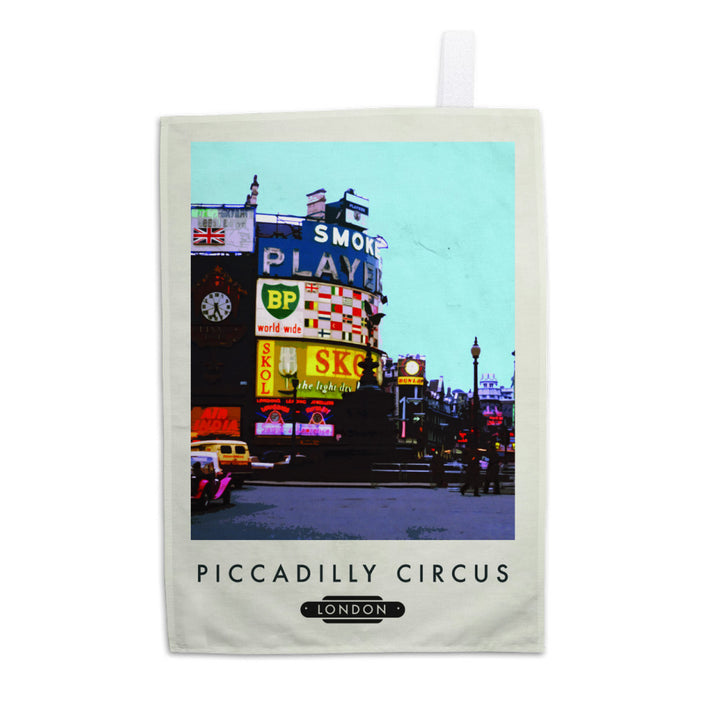 Piccadilly Circus, London Tea Towel