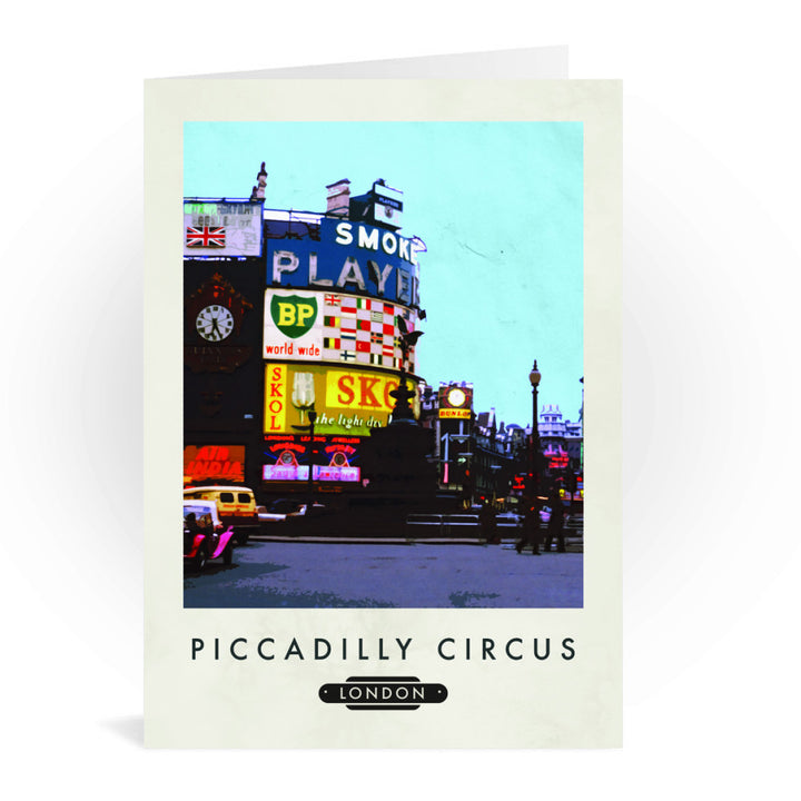 Piccadilly Circus, London Greeting Card 7x5