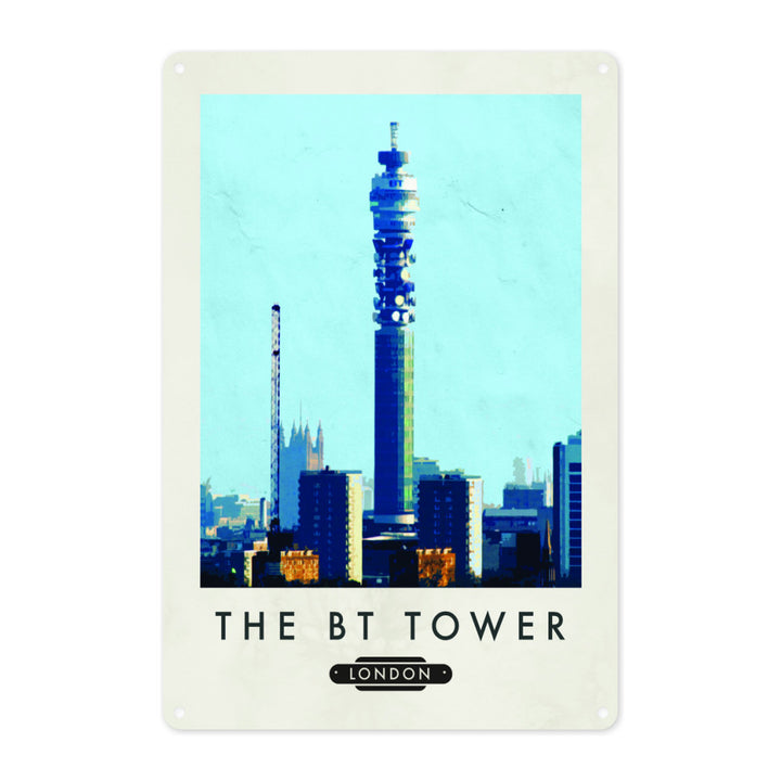 The BT Tower, London Metal Sign