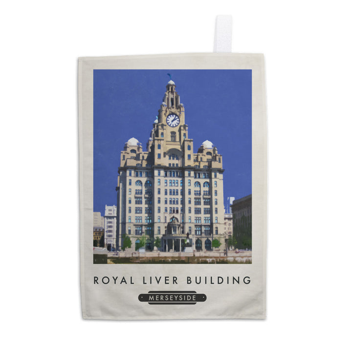 The Liver Building, Liverpool Tea Towel