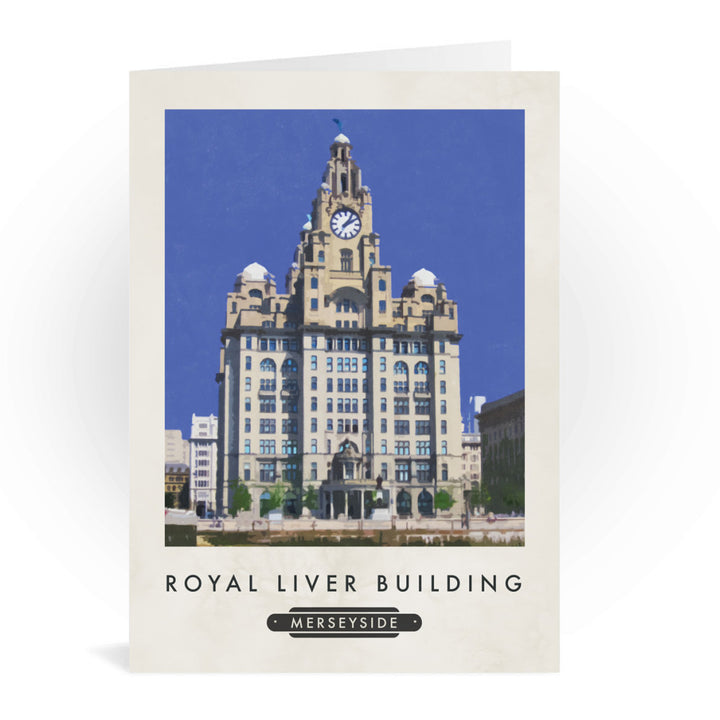 The Liver Building, Liverpool Greeting Card 7x5