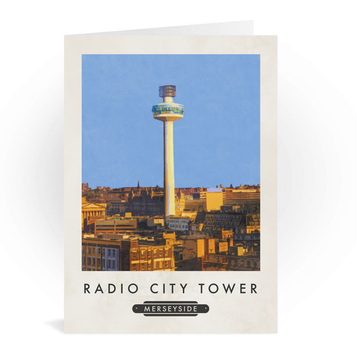 The Radio City Tower, Liverpool Greeting Card 7x5