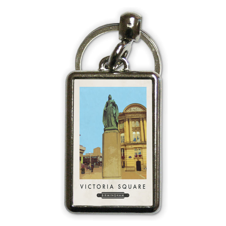 Victoria Square, Birmingham Metal Keyring