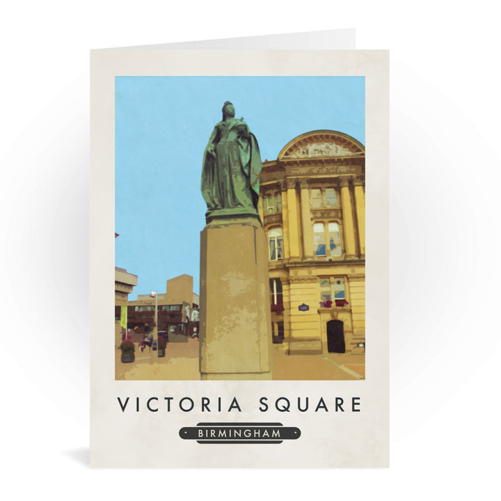 Victoria Square, Birmingham Greeting Card 7x5