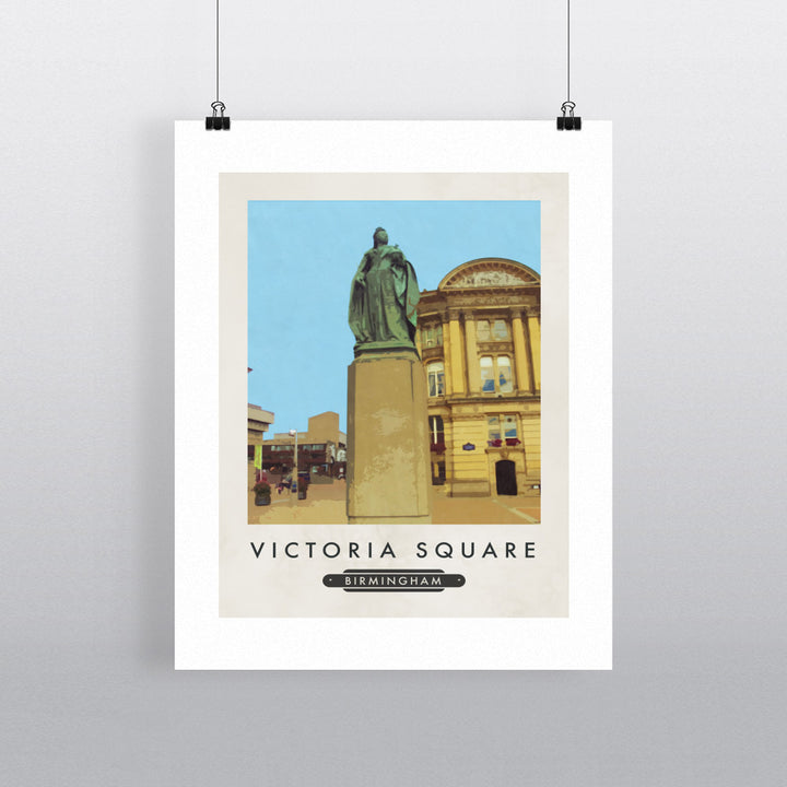 Victoria Square, Birmingham 90x120cm Fine Art Print