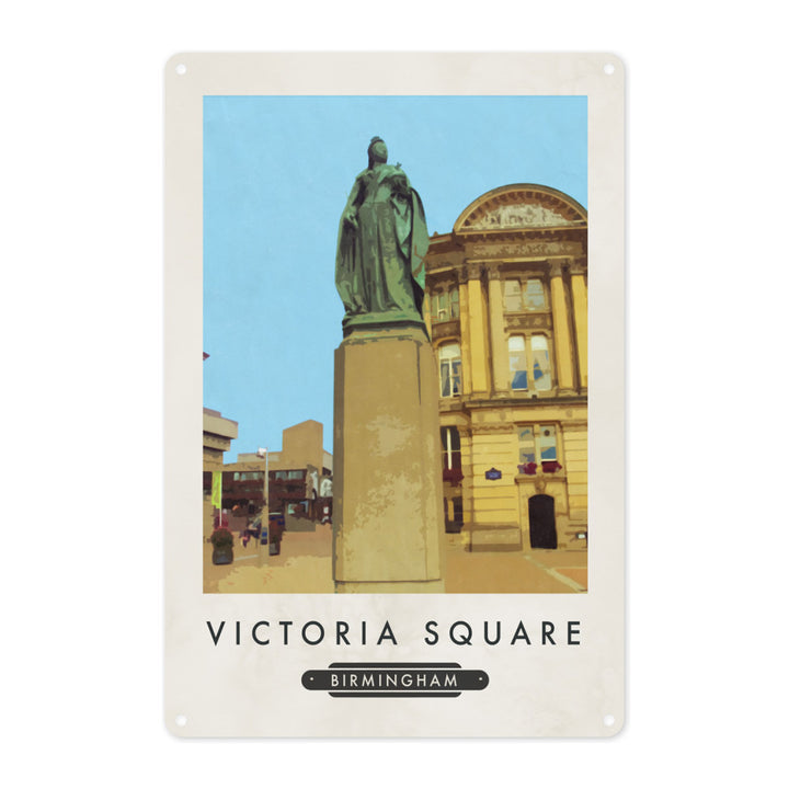 Victoria Square, Birmingham Metal Sign