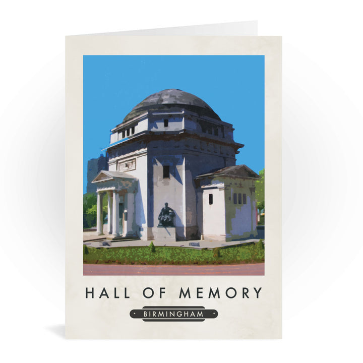 The Hall of Memory, Birmingham Greeting Card 7x5