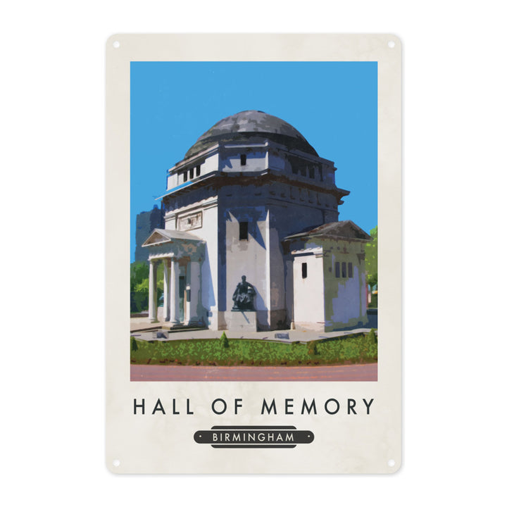 The Hall of Memory, Birmingham Metal Sign