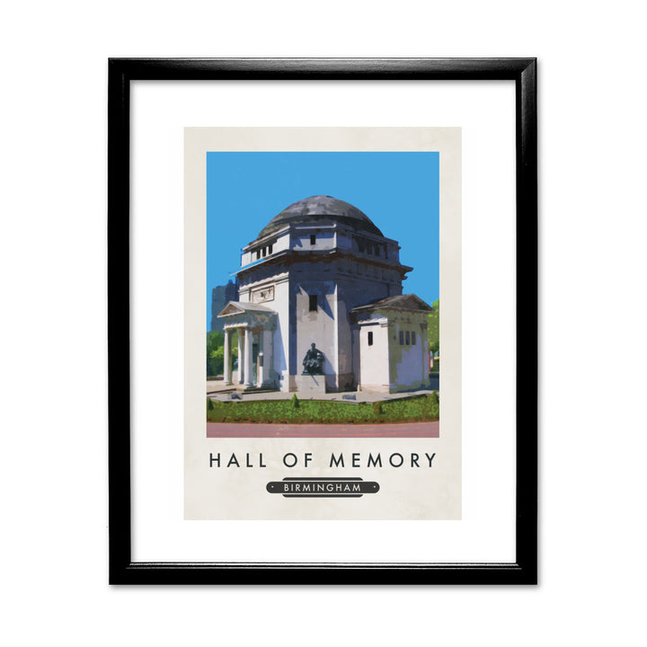 The Hall of Memory, Birmingham 11x14 Framed Print (Black)