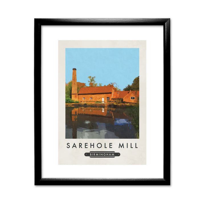 Sarehole Mill, Birmingham 11x14 Framed Print (Black)