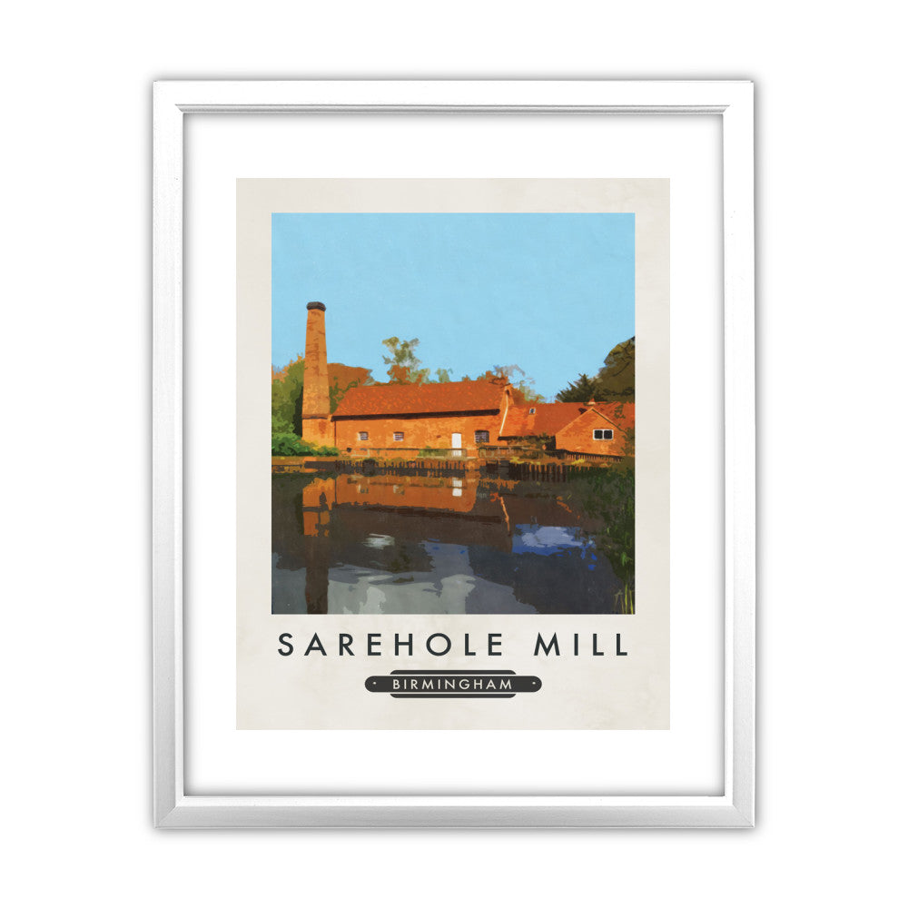 Sarehole Mill, Birmingham 11x14 Framed Print (White)