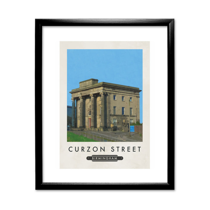 Curzon Street, Birmingham 11x14 Framed Print (Black)