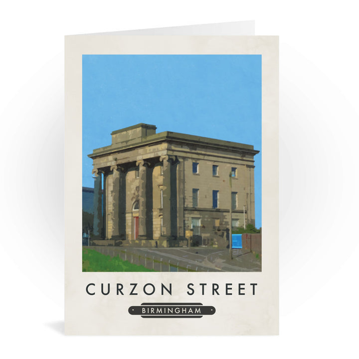 Curzon Street, Birmingham Greeting Card 7x5