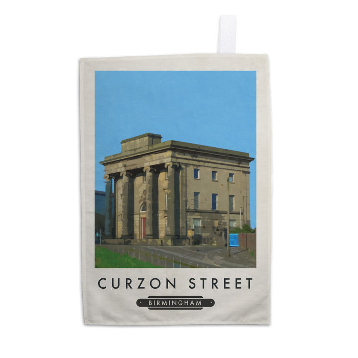 Curzon Street, Birmingham Tea Towel