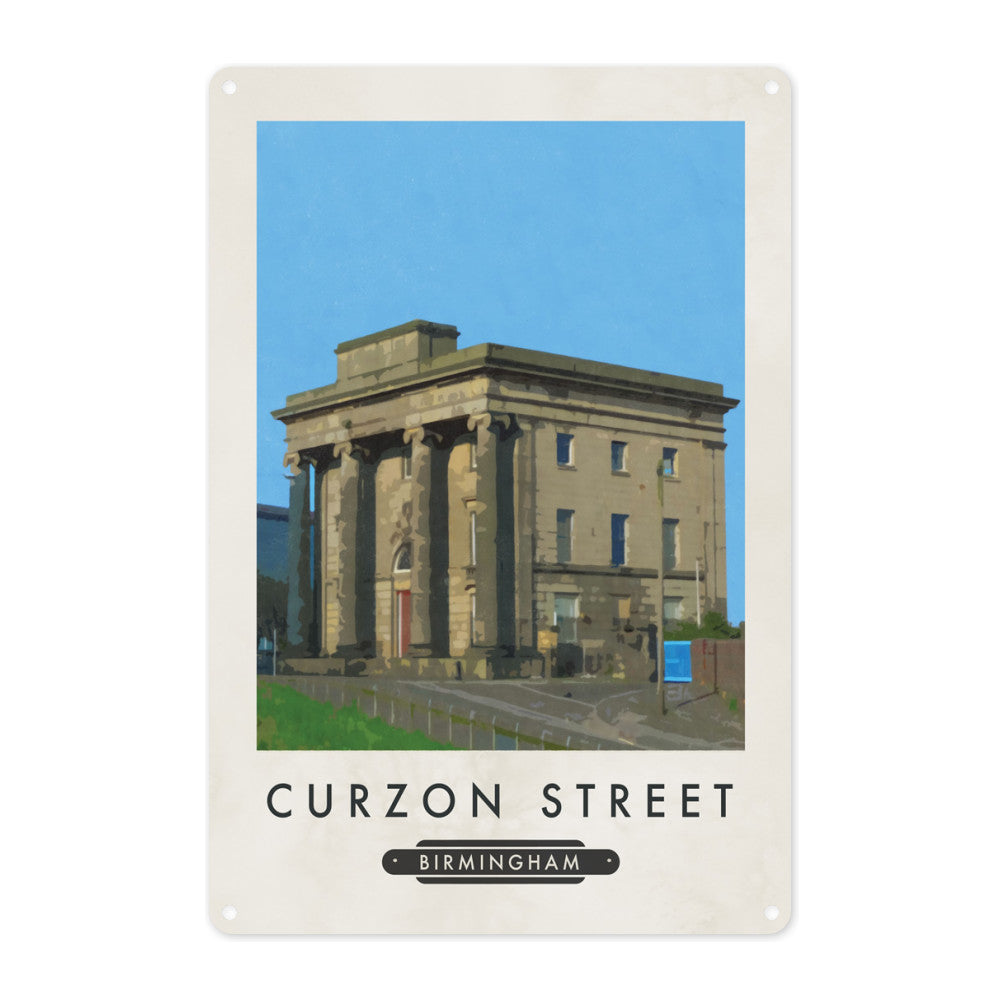 Curzon Street, Birmingham - Metal Sign – Love Your Location
