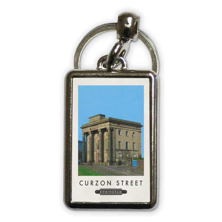 Curzon Street, Birmingham Metal Keyring