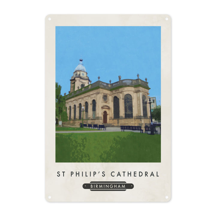 St Philips Cathedral, Birmingham Metal Sign