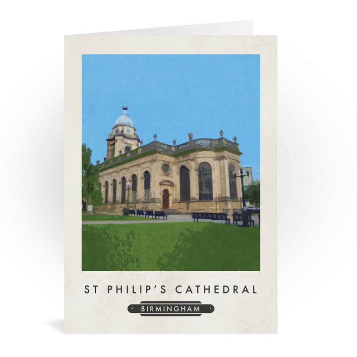 St Philips Cathedral, Birmingham Greeting Card 7x5