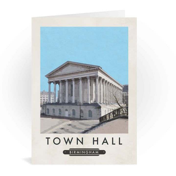 The Town Hall, Birmingham Greeting Card 7x5