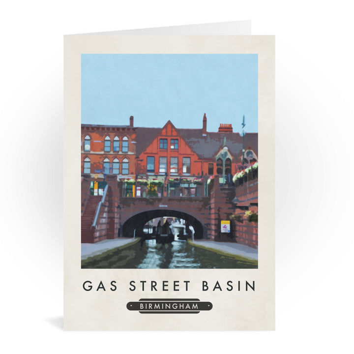 Gas Street Basin, Birmingham Greeting Card 7x5