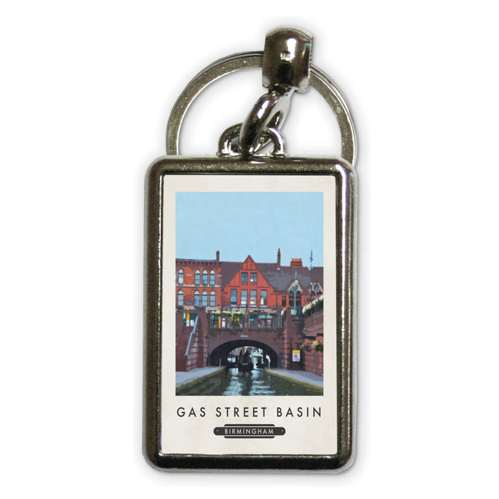 Gas Street Basin, Birmingham Metal Keyring