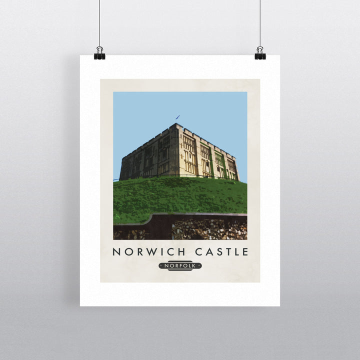Norwich Castle, Norfolk 90x120cm Fine Art Print