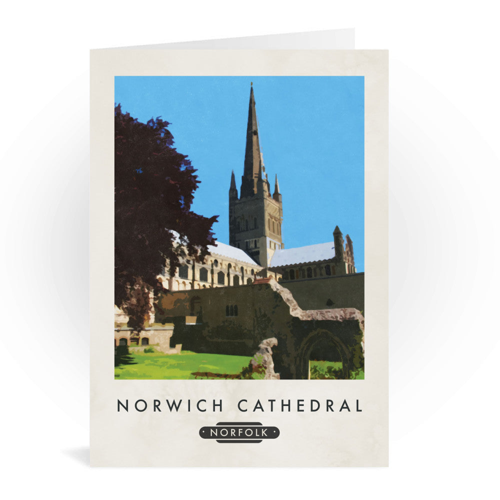 Norwich Cathedral, Norfolk Greeting Card 7x5