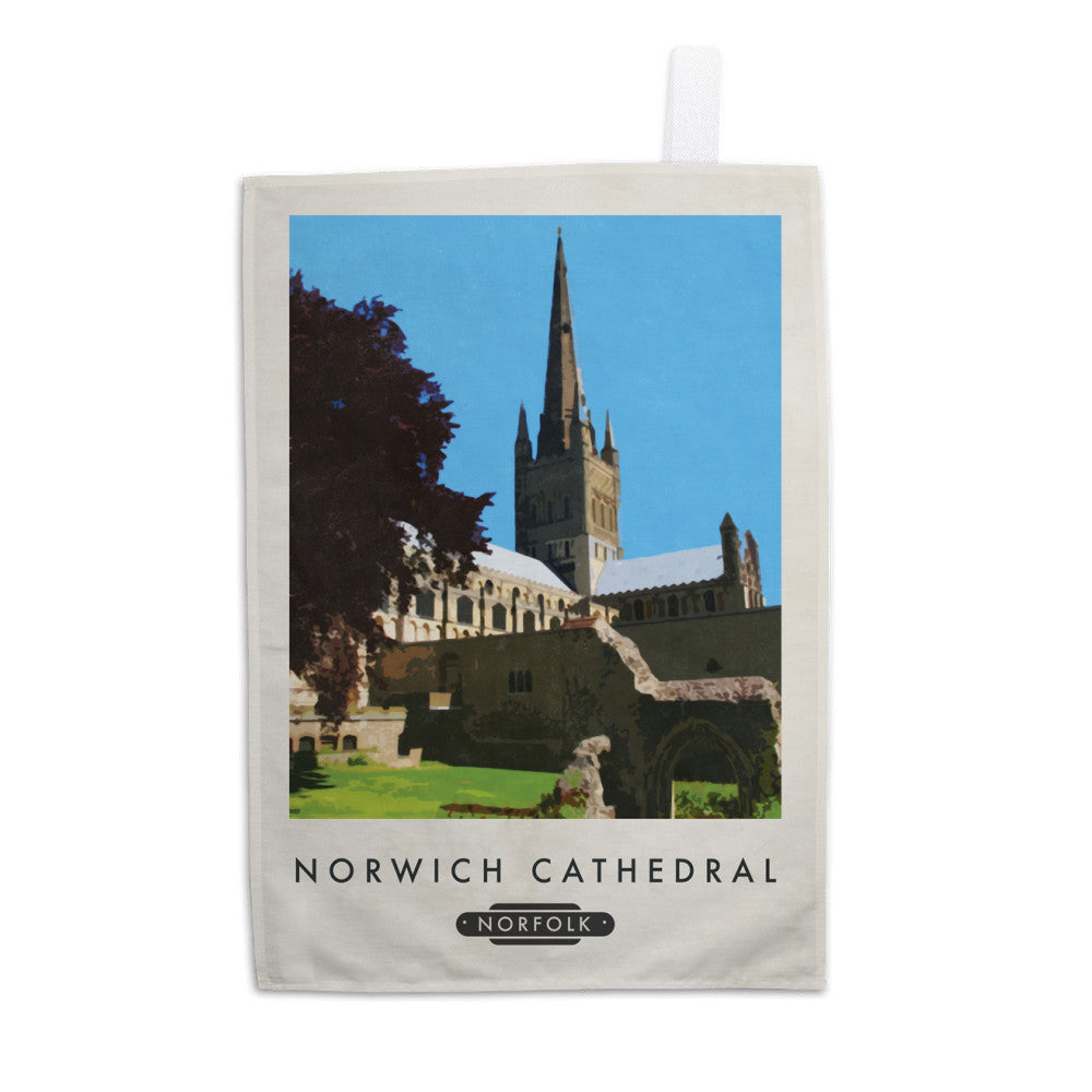 Norwich Cathedral, Norfolk Tea Towel