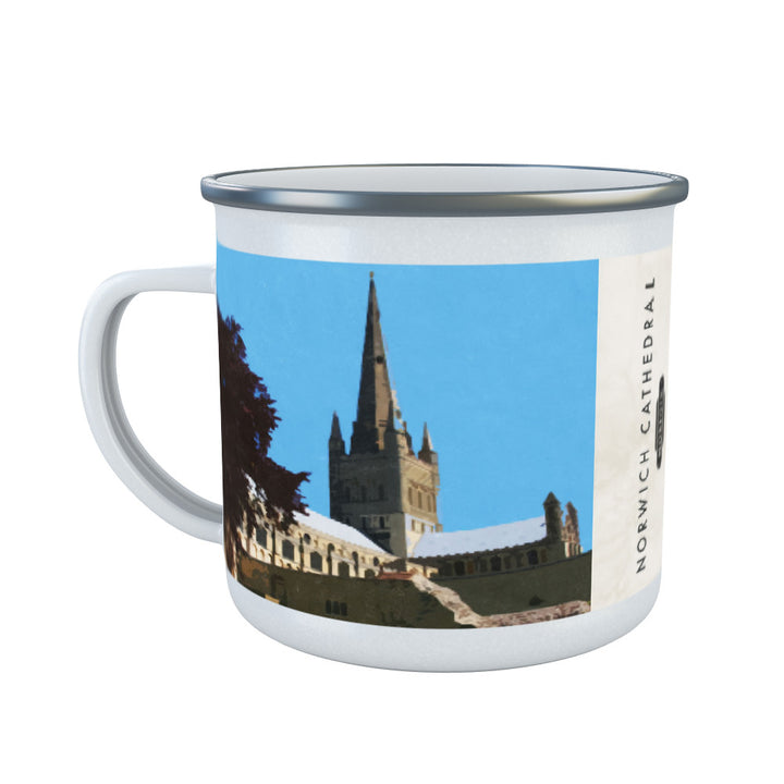 Norwich Cathedral, Norfolk Enamel Mug