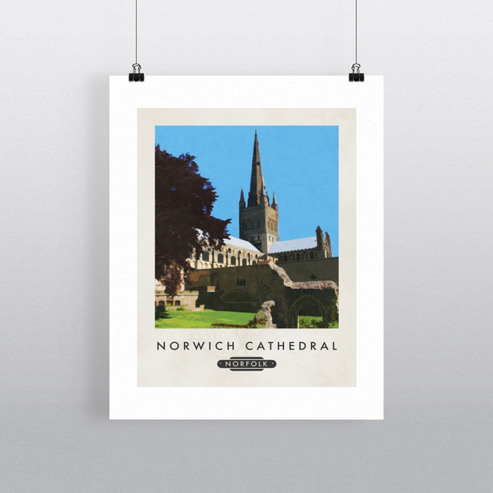 Norwich Cathedral, Norfolk 90x120cm Fine Art Print