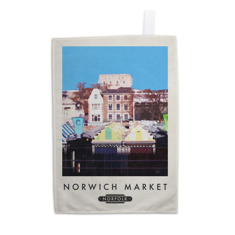 Norwich Market, Norfolk Tea Towel
