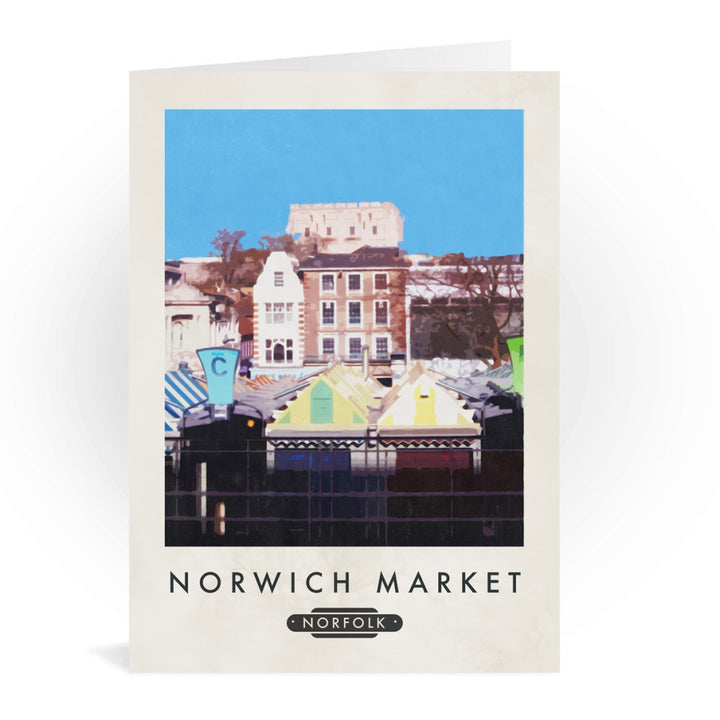 Norwich Market, Norfolk Greeting Card 7x5