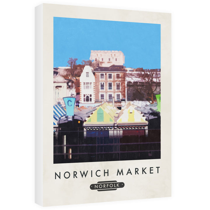 Norwich Market, Norfolk 60cm x 80cm Canvas