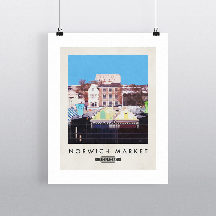 Norwich Market, Norfolk 90x120cm Fine Art Print