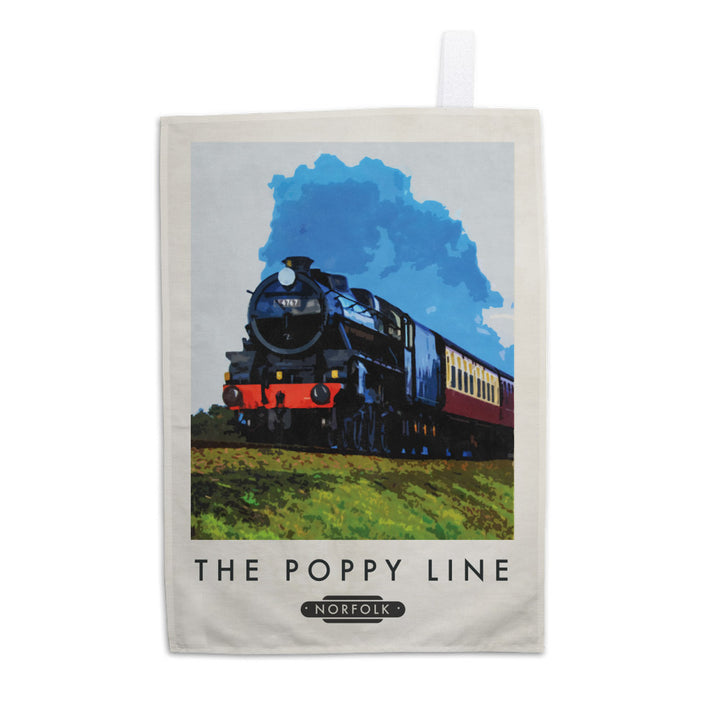 The Norfolk Poppy Line Tea Towel