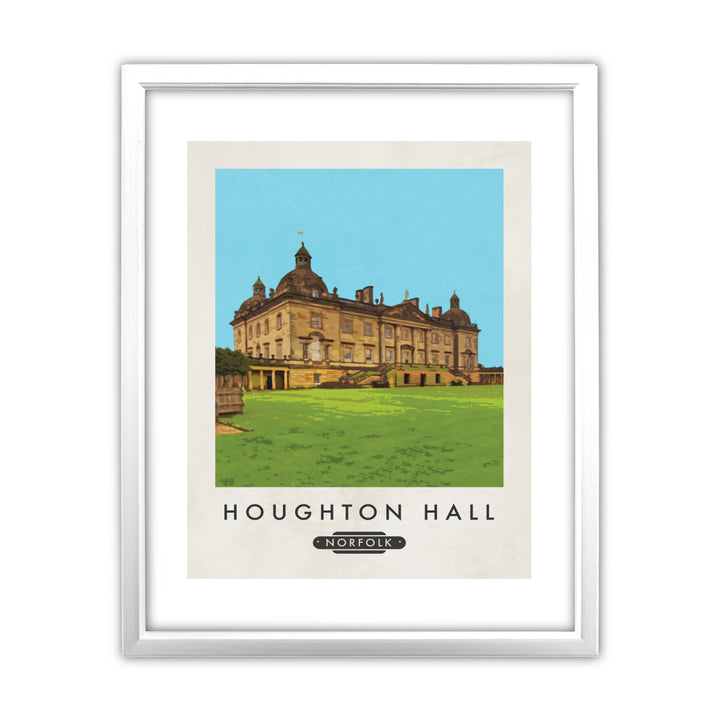 Houghton Hall, Norfolk 11x14 Framed Print (White)