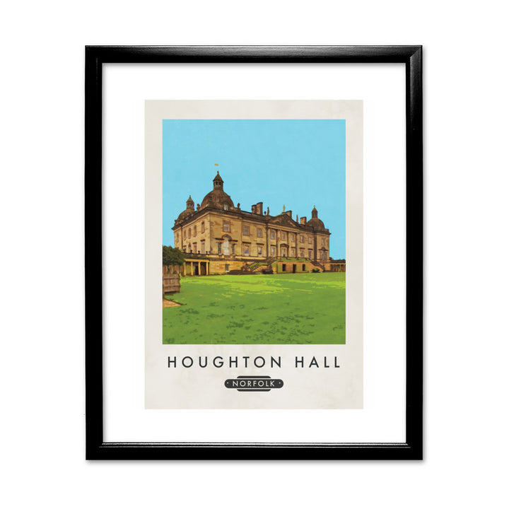 Houghton Hall, Norfolk 11x14 Framed Print (Black)