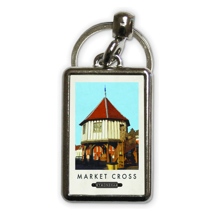 The Market Cross, Wymondham, Norfolk Metal Keyring