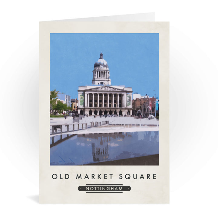 Old Market Square, Nottingham Greeting Card 7x5