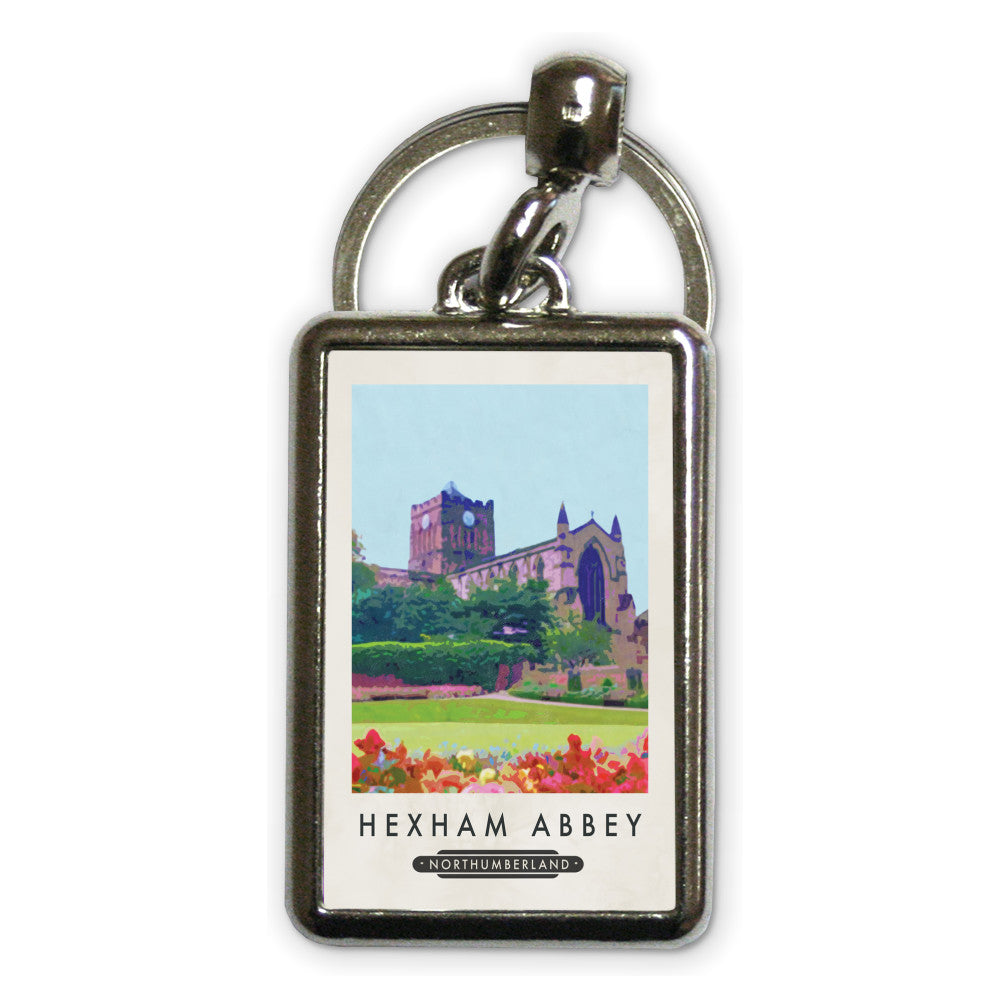 Hexham Abbey, Northumberland Metal Keyring