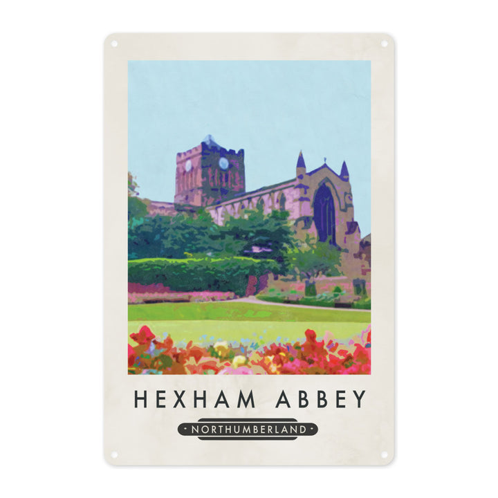 Hexham Abbey, Northumberland Metal Sign