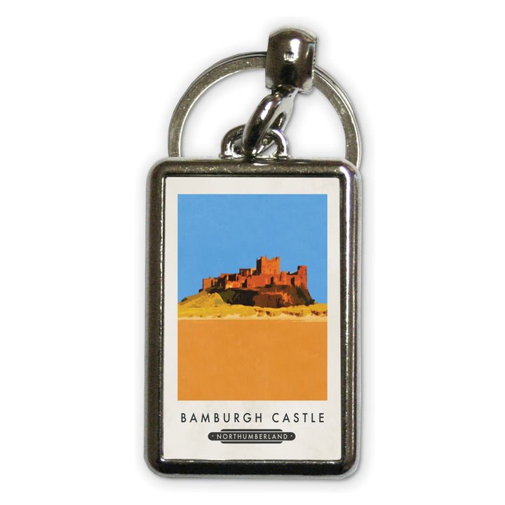 Bamburgh Castle, Northumberland Metal Keyring