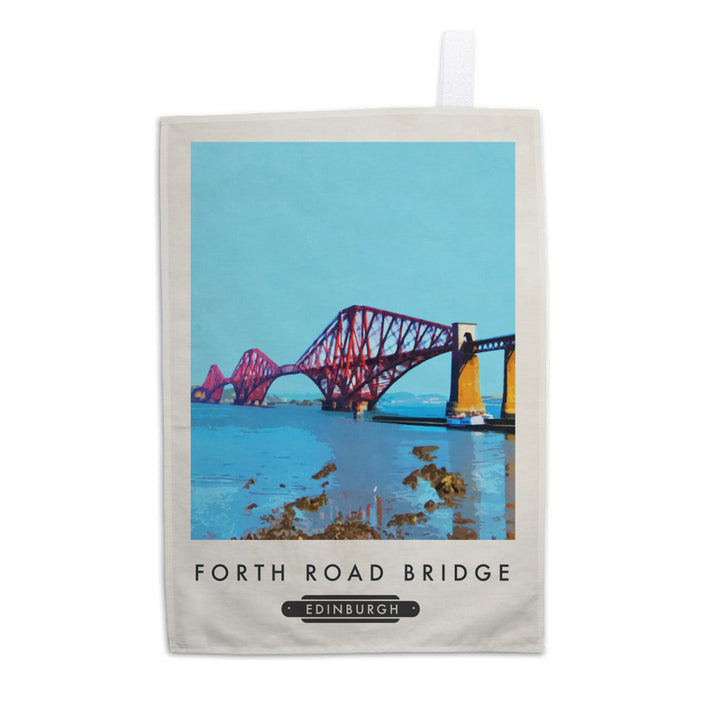 The Forth Road Bridge, Edinburgh, Scotland Tea Towel